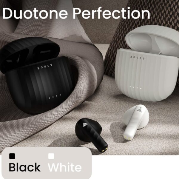 Boult K20 with Quad Mic ENC, 32H Battery Life, Low Latency Gaming, Made in India, 5.3v Bluetooth Headset