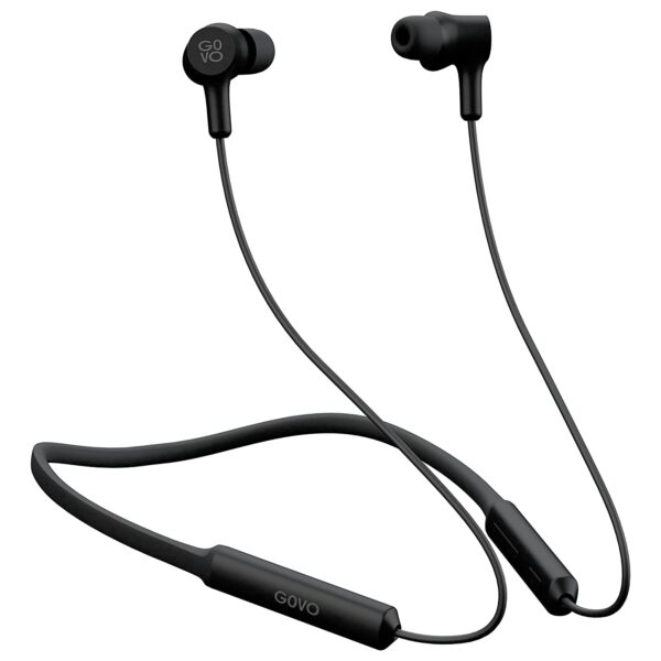 GOVO GOKIXX610 Wireless Bluetooth Neckband in Ear Earphone with Mic, 9H Playtime, Magnetic Earbuds, Integrated Controls, Type C Charging & Lightweight Total