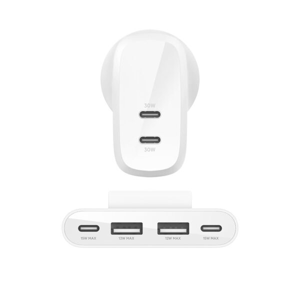 Belkin BoostCharge Pro USB-C? Wall Charger with PPS 60W + 4-Port USB Power Extender