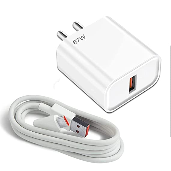 Mi 67W Sonic Charge Combo (Mi/Xiaomi/Redmi Charger, 33W Blazing Fast Output, 5V-3A/9V-3A/20V-1.35A/11V-3A/20V-3.35A/11V-6.1A, Superfast 6A Type C, Lap