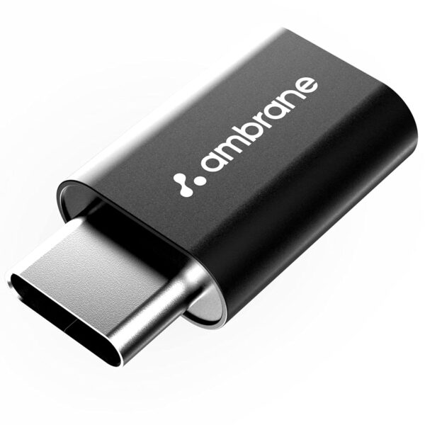 Ambrane Type-C to Micro USB OTG Adapter for 3A Fast Charging and Data Sync- Compatible with All Type-C Enabled Devices Black Total