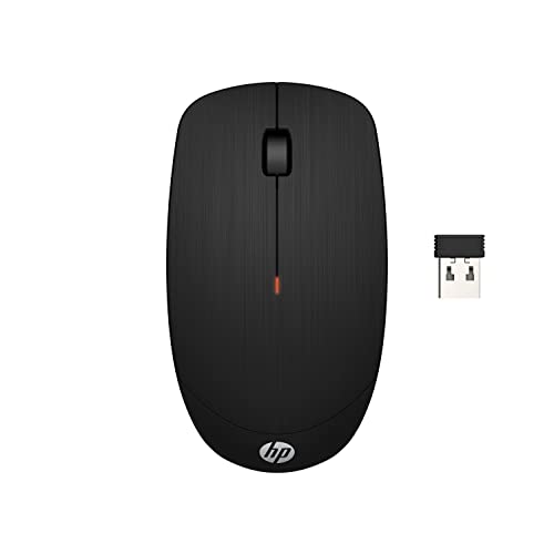 HP X200 Wireless Mouse with 2.4 GHz Wireless connectivity, Adjustable DPI up to 1600, ambidextrous Design, and 18-Month Long Battery Life.