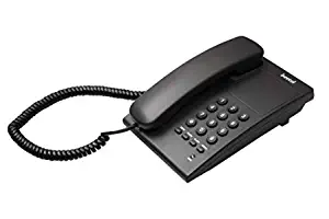 Beetel B17 Corded Landline Phone, Ringer Volume Control, LED for Ring Indication, Wall/Desk Mountable, Elegant Design,Clear Call Quality,Mute/Pause/Fl