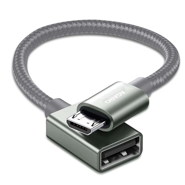 AGARO USB Type A Female 3.0 to Micro OTG with Nylon Braided Cable Total