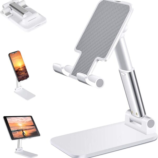 Dyazo Telescopic Multi Angle Adjustable and Foldable Mobile Phone Tabletop Stand, Anti Slip and Scratch Resistant, Compatible for Samsung Galaxy, MI,