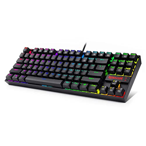 Redragon Kumara K552-RGB LED Backlit USB Mechanical Gaming Keyboard Without Numlock Keys, Black