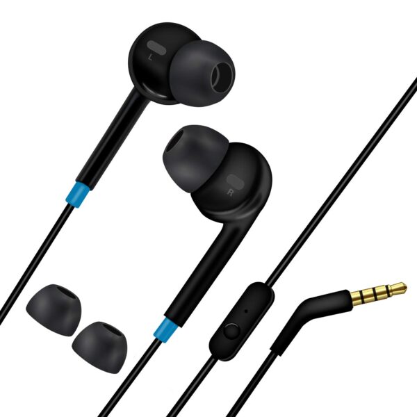 Carvaan Saregama Earphones GX01 with Mic - Designed for Augmented Music Listening Experience, invoke Digital Assistance (Classic Black)