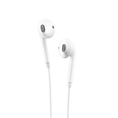 Lava Elements E4 Wired in Ear Earphones with Mic and Clear Sound, White