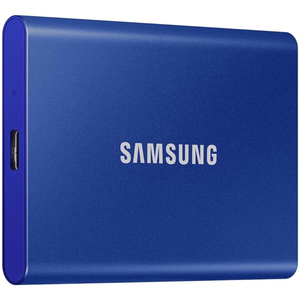 Samsung T7 500GB Up to 1,050MB/s USB 3.2 Gen 2 (10Gbps, Type-C) External Solid State Drive (Portable SSD) Blue (MU-PC500H)
