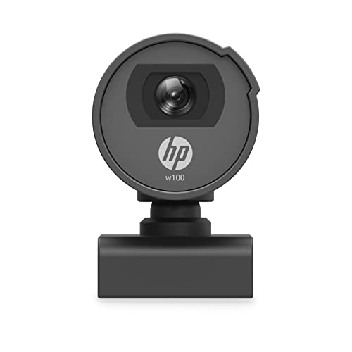 HP w100 480P 30 FPS Digital Webcam with Built-in Mic, Plug and Play Setup, Wide-Angle View for Video Calling on Skype, Zoom, Microsoft Teams and Other
