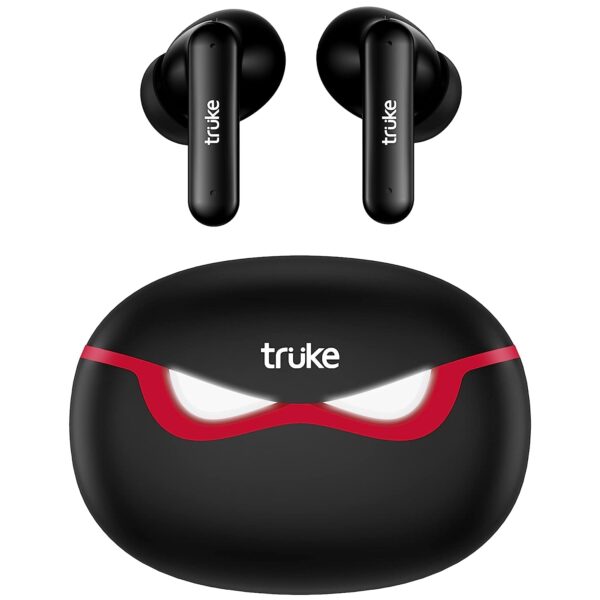truke Buds BTG3 Bluetooth Truly Wireless in Ear Earbuds with mic, AI-Powered Noise Cancellation, Auto Play/Pause, 55ms Low Latency, Gaming Core Chipse