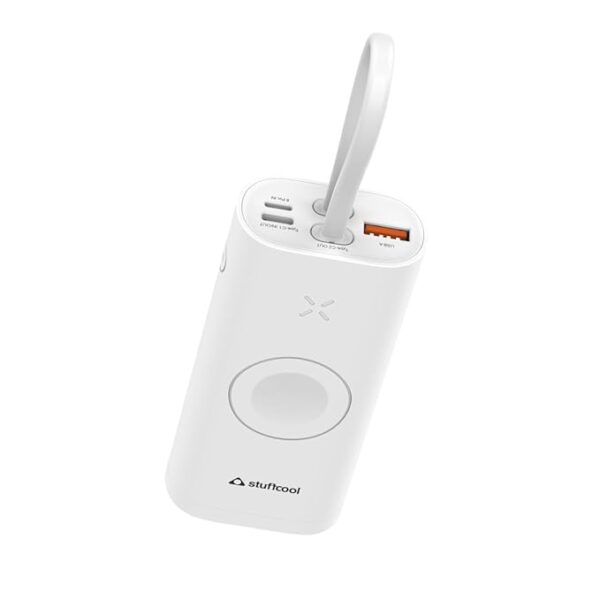 Stuffcool Ally 10000mAh Compact powerbank with Fast Wired Charging for iPhone, Built in Watch Charger