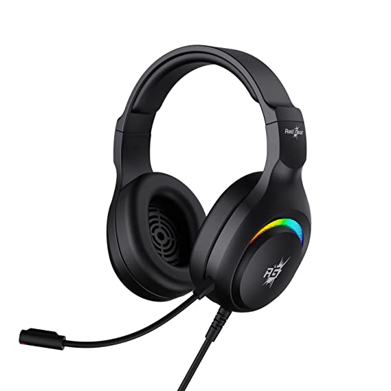 Redgear Cosmo Spectre Wired Gaming Headphone with 40mm Drivers,7 Color Breathing LEDs, Adjustable Headband, Over-Ear Design with Extra Soft