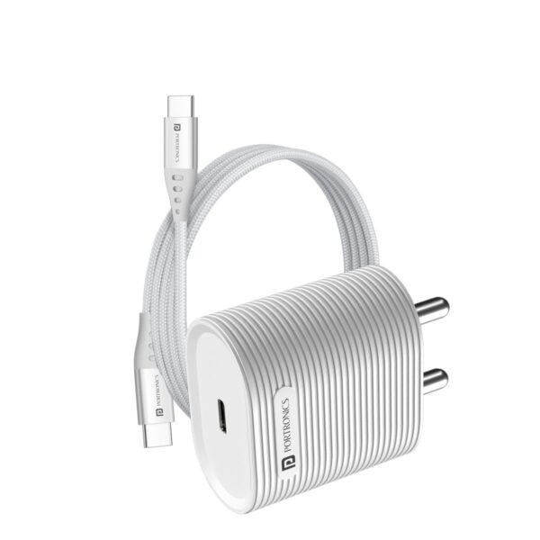 Portronics Adapto 33G 33W GaN Type C PD Port Fast Wall Charger