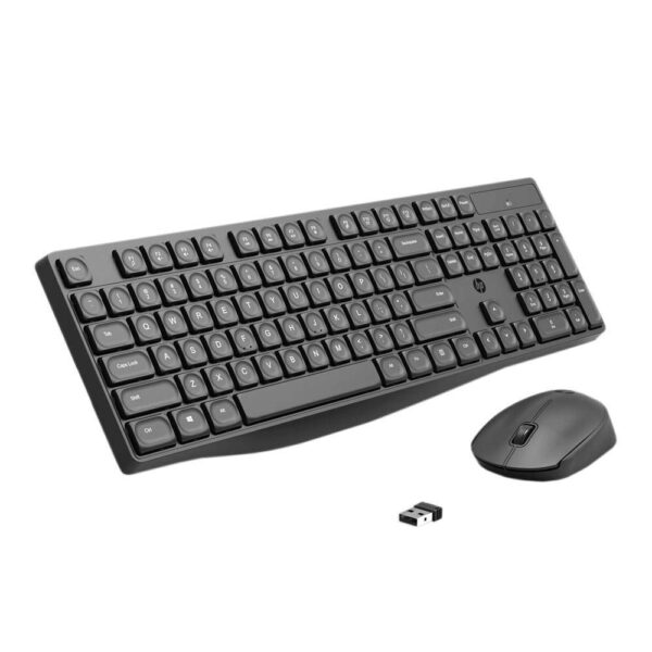 HP CS10 Wireless Keyboard Mouse Combo/2.4 GHz Wireless Connection/Ergonomic Design/Energy and Electricity Saving/Plug and Play, Intelligent Dormancy/Drop Key Cap/ 1600 dpi