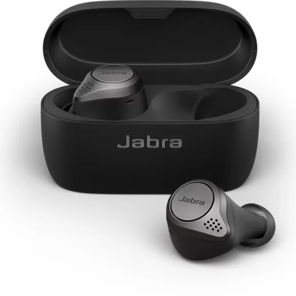 Jabra Elite 75t Bluetooth Truly Wireless in Ear Earbuds with Mic Active Noise Cancelling (ANC), Long Battery Life for Calls & Music, Voice Assistant E