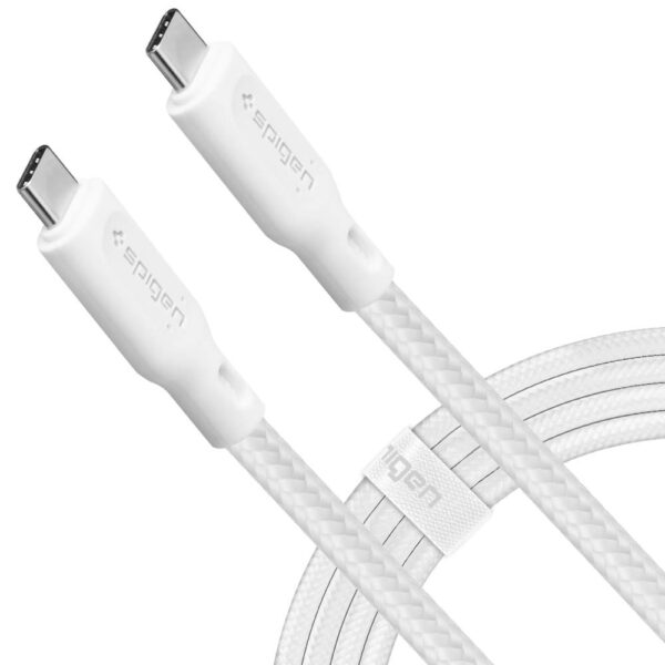 Spigen C10C3 Dura Sync Usb-C To Usb-C 3.2 Gen 1 Cable For Usb-C Port Devices (1M, White)