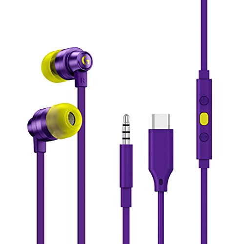 Logitech G333 Wired in Ear Earphones with Mic (Purple)
