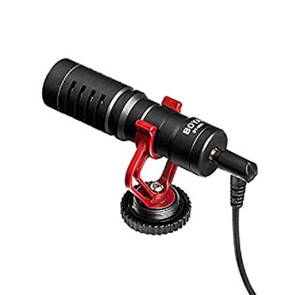 BOYA by-MM1 Universal Cardiod Shotgun Microphone Mini Mic for iOS iPhone 8 8 Plus 7 7 Plus 6 6s Mac iPad Tablet Canon Nikon DSLR Camera Camc Total